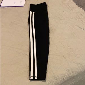 White-Striped 7/8 Length Old Navy Leggings